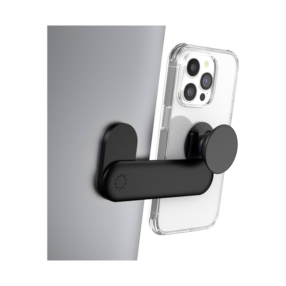 PopSockets Laptop Phone Mount for PopGrip- Black