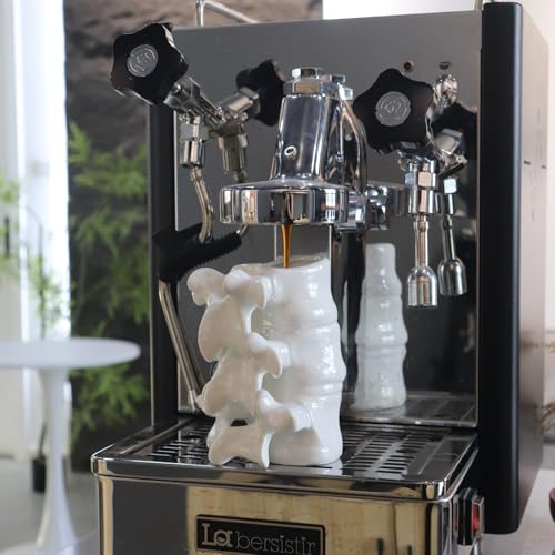 Taza de café divertida de cerámica blanca 12oz miniatura 5