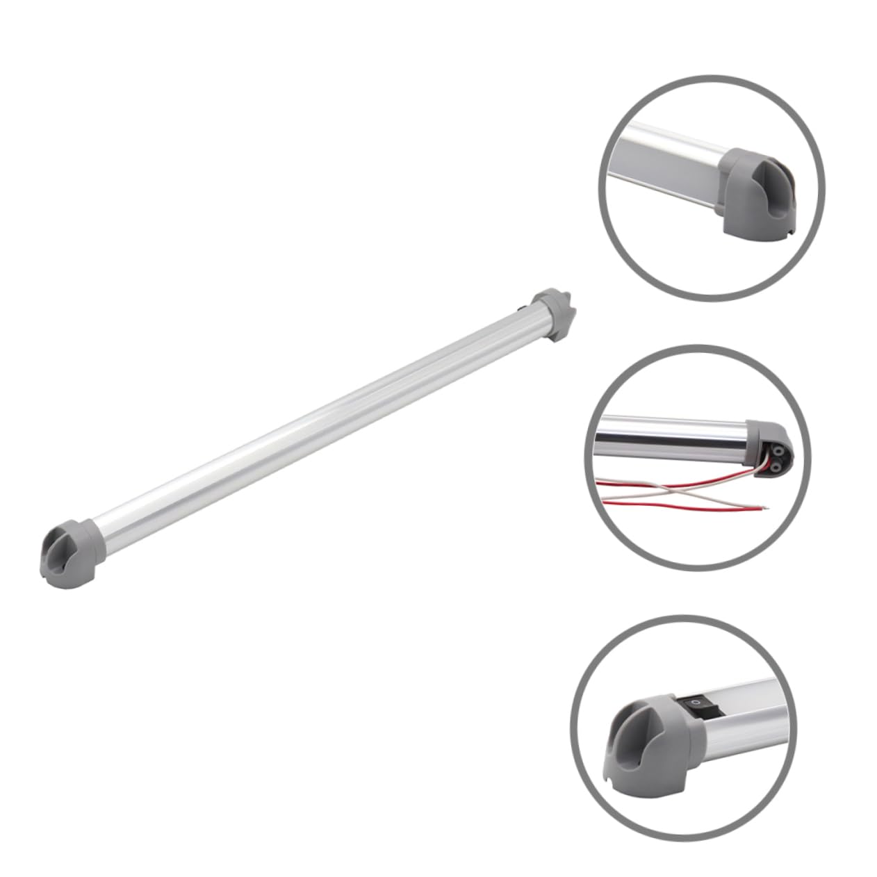 PRETYZOOM 12v-24v Led Light Strip for Car 60 Led Rv Lights 475mm Length 500lm Easy to Install and Adjust