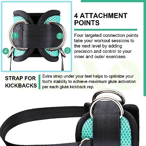 Image of VAIIO Ankle Straps for Cable Machines,Adjustable Comfort fit Neoprene, Reinforce Double D-Ring - Premium Ankle Cuffs to Improve Abdominal Muscles, Lift The Butts, Tone The Legs for Men & Women