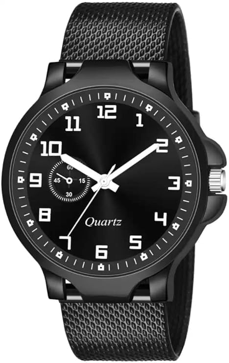 KE GALLERY Branded Analog Dial Pu Belt Unisex Boys & Mens Watch (Black) (B0D6322KBJ) Amazon Price History, Amazon Price Tracker