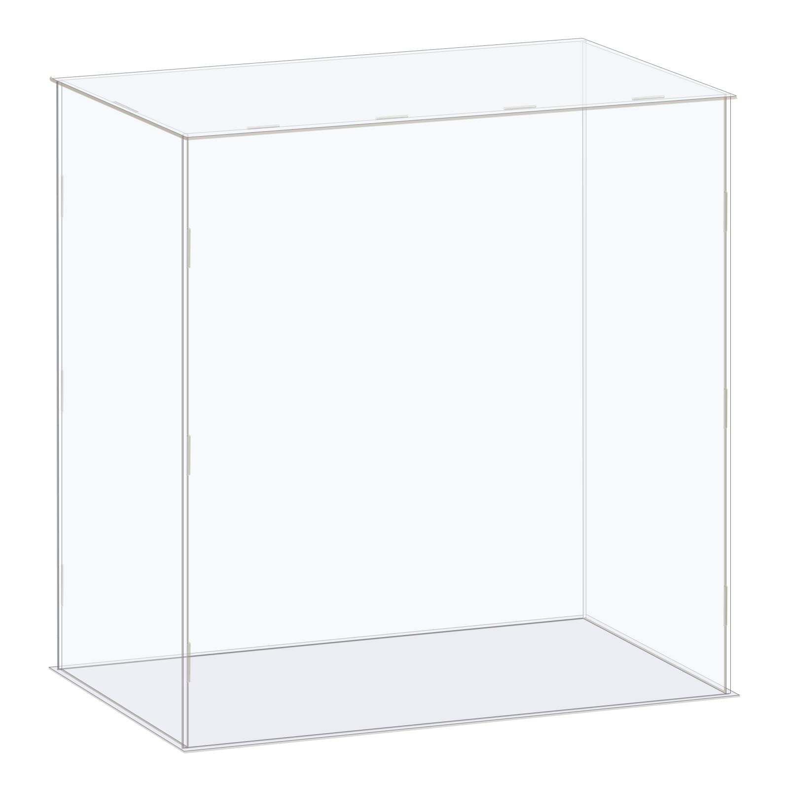 Muiltvoe Acrylic Display Case Box Clear Dustproof Protection Showcase 36x26x26cm for Collectibles Display
