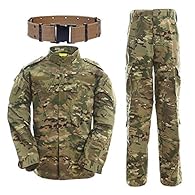 Material:35% combed cotton 65% spandex elastic fiber. Design:Airsoft men's uniform , fabric soft, flexible, comfortable;Multi-pocket, multi-Velcro;cuff/waist/bottom of a trouser leg can be adjustabled;May be the size a little small,please check the i...