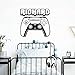 Nom personnalisé autocollant mural manette de jeu contrôleur jeu salle de jeux garçons salle de jeu Zome Gampad Xbox PS vinyle mural A8 bleu 56x53cm