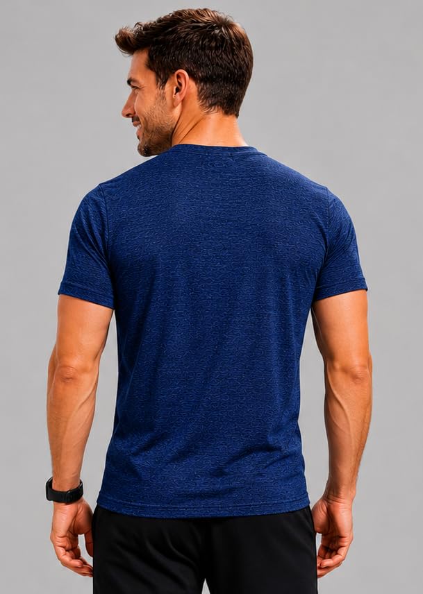 Image of Gym T Shirt for Man Half Sleeve | Quick Dry Sports Regular Fit Tshirt for Men | Breathable Gym Activewear Workout T Shirts for Men