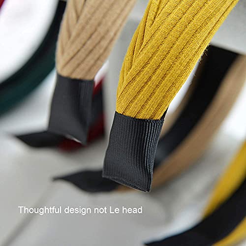 DRESHOW 8 Pack Knotted Headbands for Women Wide Turban Headband Yoga Exercise Ribbing Hair Hoop Hair Bands Accessories - Image 4