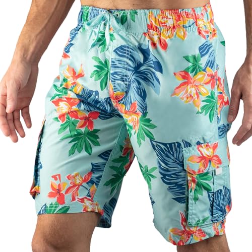 Image of Kanu Surf Men's Big Viper Extended Size Stripe Swim Trunk