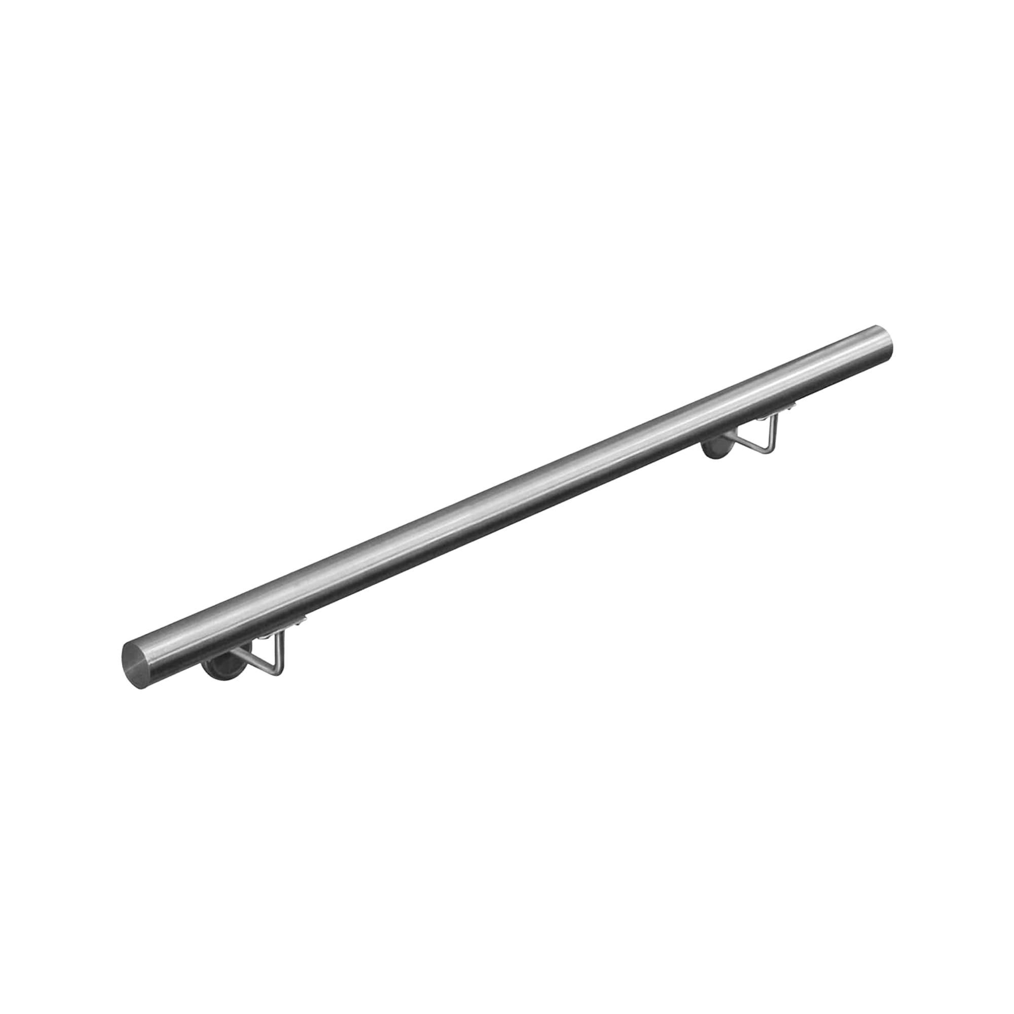 Handlauf Treppengeländer aus Edelstahl, Durchmesser: 4,2 cm, Rostfrei & Wetterfest, Inklusive Montagematerial, Halter, Länge: 100 cm