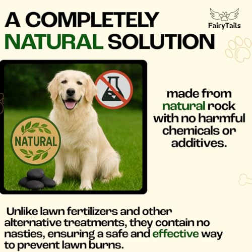 Fairy Tails Pet Pebbles – Natürlicher Hunde-Urin-Neutralisierer für Wassernäpfe, Grasreparatur, Urinverbrennungsflicken-Reparatur/Fleckenverhinderer für Haustiere