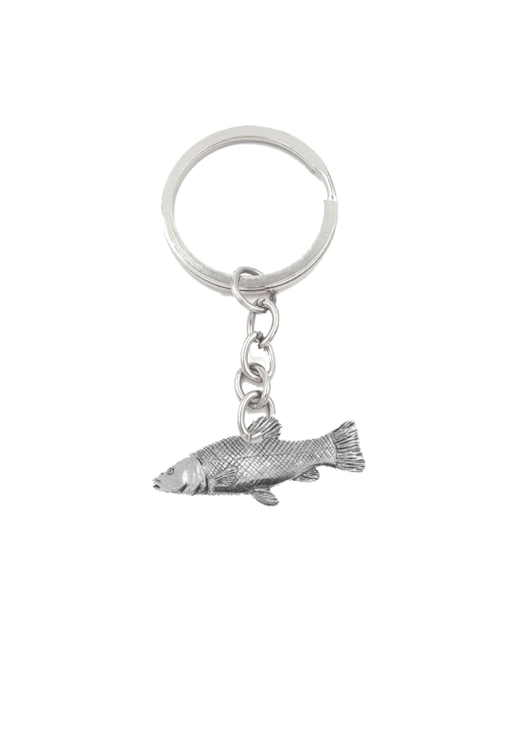 Tench PP-F17 Emblem made of fine English Pewter on a split ring keyring