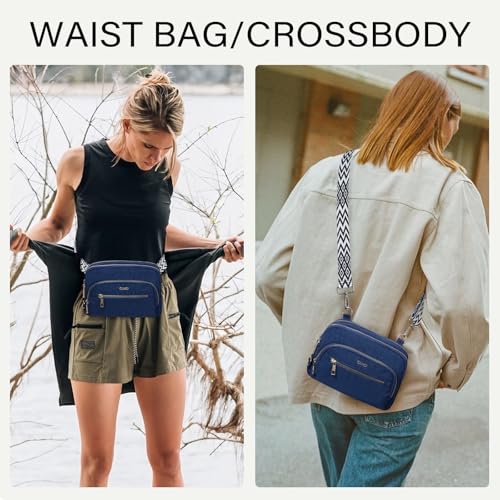 Image of CLUCI Anti Theft Crossbody Bags for Women Travel Small Crossbody Bag Purses for Women RFID Nylon Belt Bag