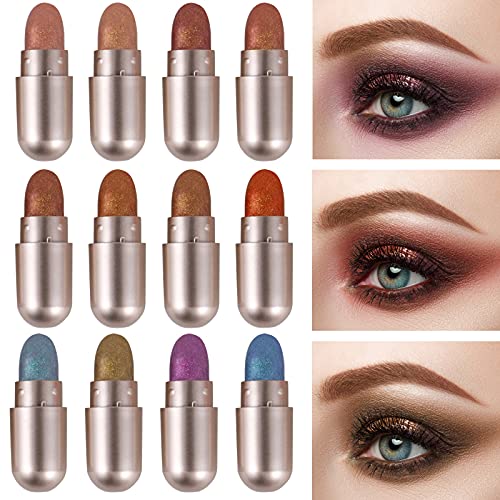 Boobeen 12 Colors Eyeshadow Palette High Pigmented Brighten Eyeshadow Set Blush Highlighting Powder Makeup Set Natural Eye Shadow Kit For Beginners #TOP25