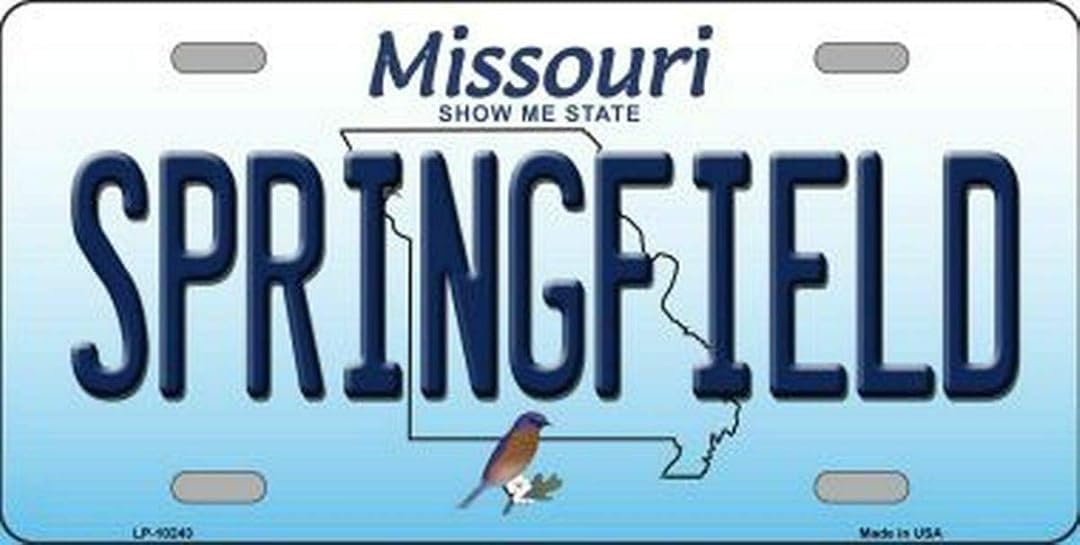 Yelacecca Springfield Missouri State Background Novelty License Plate License Plate 6x12 inches
