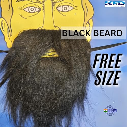 Image of Kaku Fancy Dresses Fake Beard Set for Kids, Fake Moustache Set for Stage Shows, Fake Beard for Boys