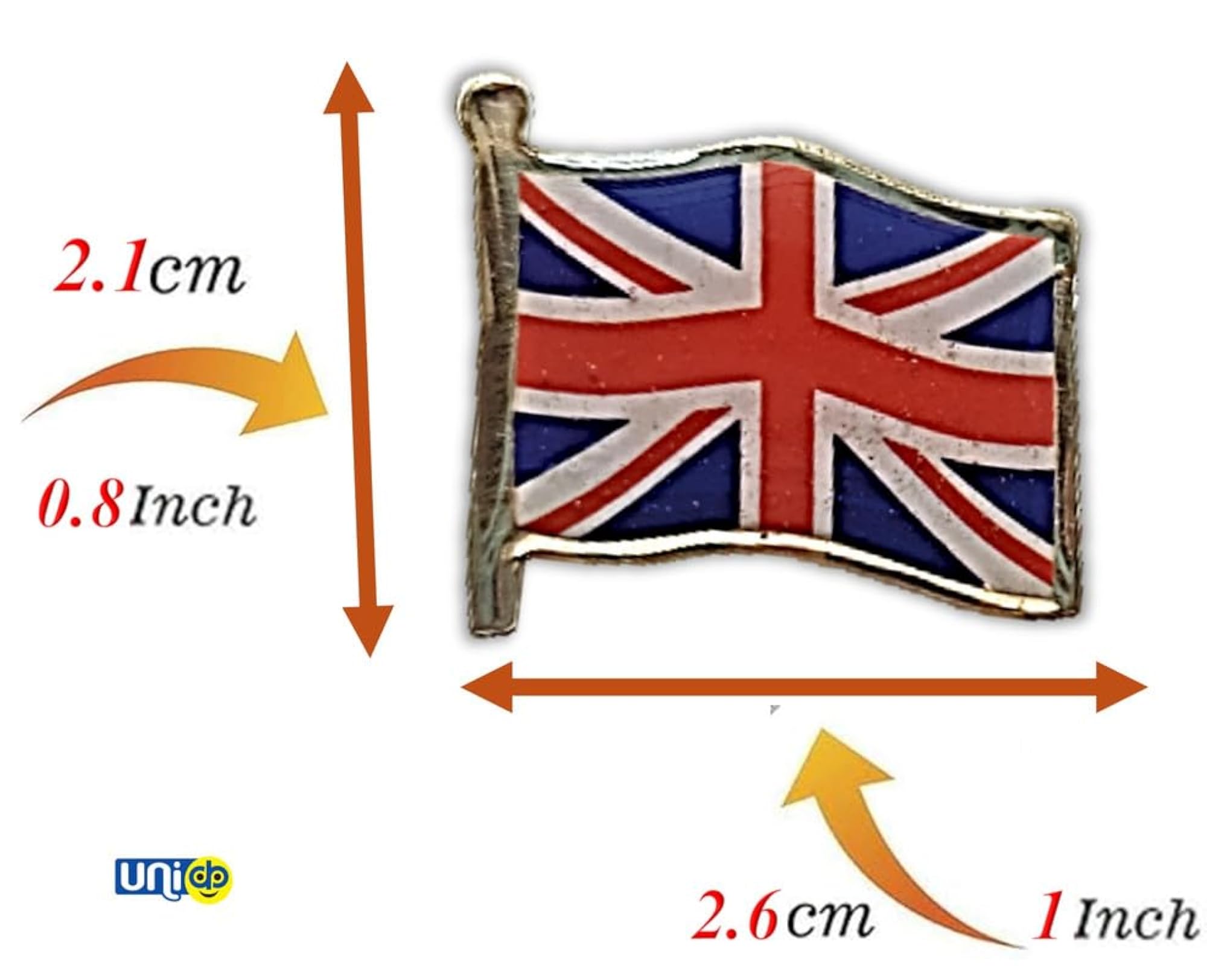 UK Flag Brass Enamel Lapel Pin, Handcrafted Gift