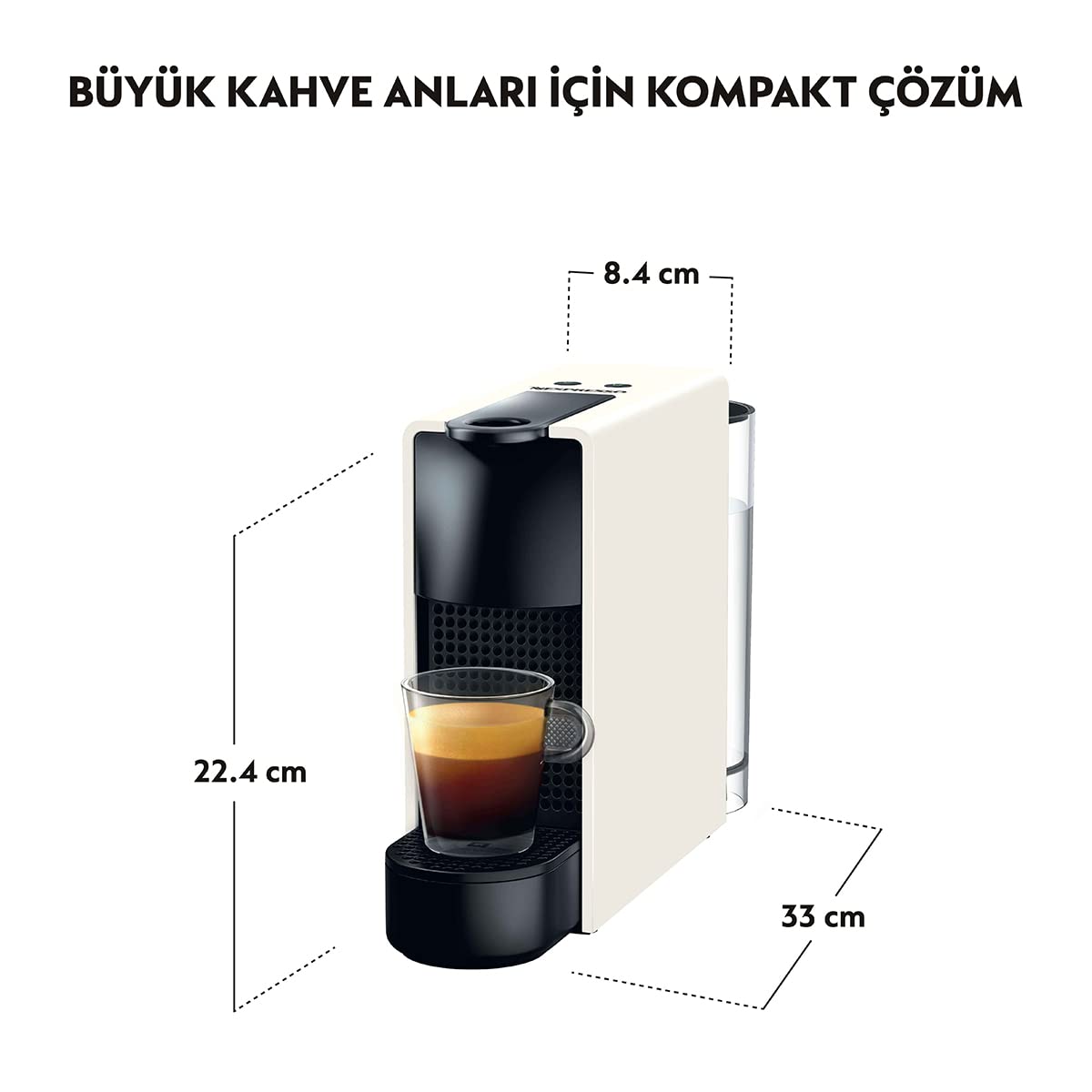 Nespresso Essenza Mini Coffee Machine White, C30-EU2-WH-NE1