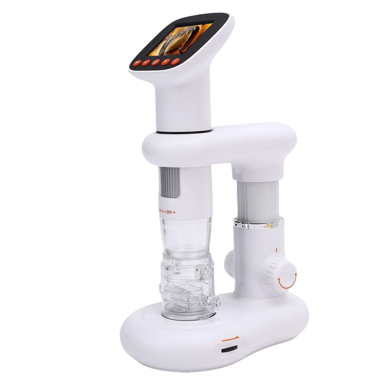 Focket Microscopio Digital, 1000X 1080P 2MP Microscopio Digital Portátil de Bolsillo Portátil con Pantalla LCD de 2 Pulgadas Soporte Ajustable para Reparación de Placas de Circuito Educativo