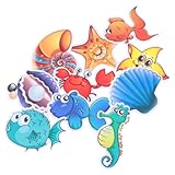 NESTINGHO 浴槽ステッカー 10枚セット 防水海 向けステッカー バスルーム装飾用滑り止めシール 幼児の浴槽壁面保護用