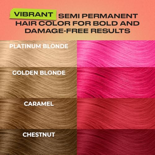 Image of INH Semi Permanent Hair Color | Color Depositing Conditioner | Pink Hair Dye | No Bleach, No Peroxide Temporary Aura Quartz Tint for Women, Men | Vegan, Ammonia Free, Sulfate Free, Ready to Use 6oz