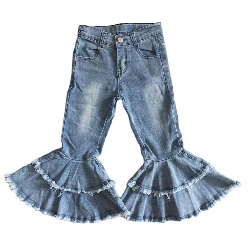 Kids Double Ruffle Flare Jeans