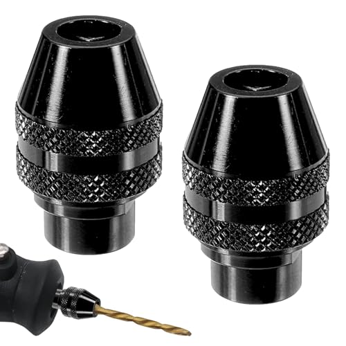 DONOONIS 4486 Mini Mandrin Perceuse,2 Pcs Accessoires Embout pour Dremel SDS Outils 1/32 bis 1/8 Adaptateur Foret Outils de Coupe Métal pour Dremel...