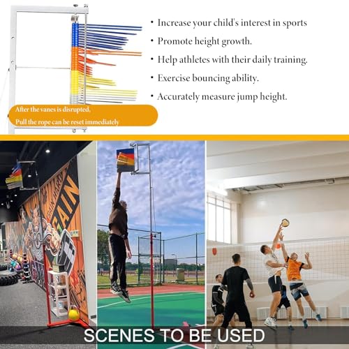RENJJPBO Vertical Leap Measurer,Vertical Jump Tester with Stable Base Jump Measurement Trainer Sport Vertical Jump Pole Vertical Jump Measuring Device for Jumping Trainers