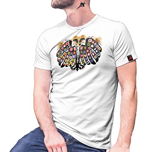 T-shirt Quaterionenadler Wappen Collection Grand Format Blanc XXXXL