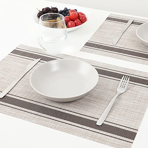 Sets de table en PVC faciles à nettoyer pour simplifier les repas
