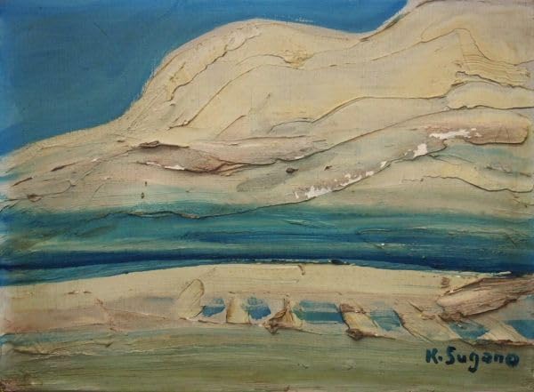 【真作】絵画　平野程一　油彩4号　石造りの教会　異国情緒　名作　V68 真作】絵画平野程一油彩4号石造りの教会異国情緒名作V68