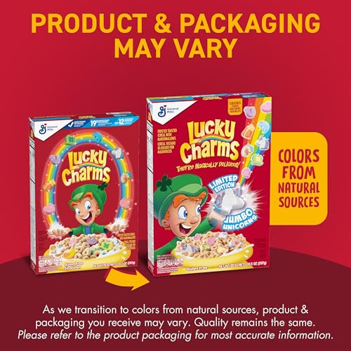 Image of Lucky Charms Gluten Free Cereal with Marshmallows, Kids Breakfast Cereal, Made with Whole Grain, 10.5 oz
