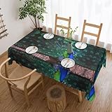 Dimensions de la nappe rectangulaire : notre belle nappe imprimée paon mesure 137 x 183 cm et est adaptée pour les tables de salle à manger rectangulaires pouvant accueillir 4 à 6 personnes.