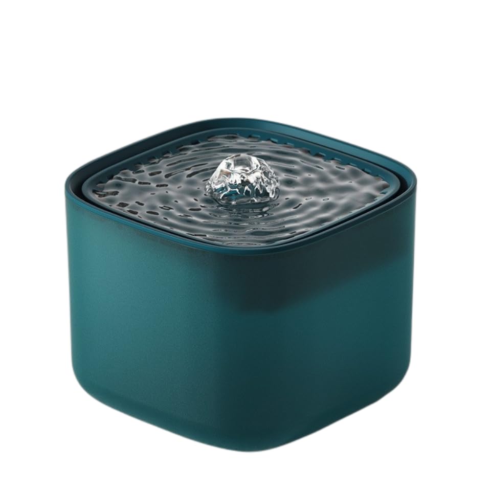 Image of Pet Water Fountain Super Silent - Water Fountains for All Pets Indoor - Suitable for Cats, Birds, Rabits and Dogs (Deep Turquoise, 3L)