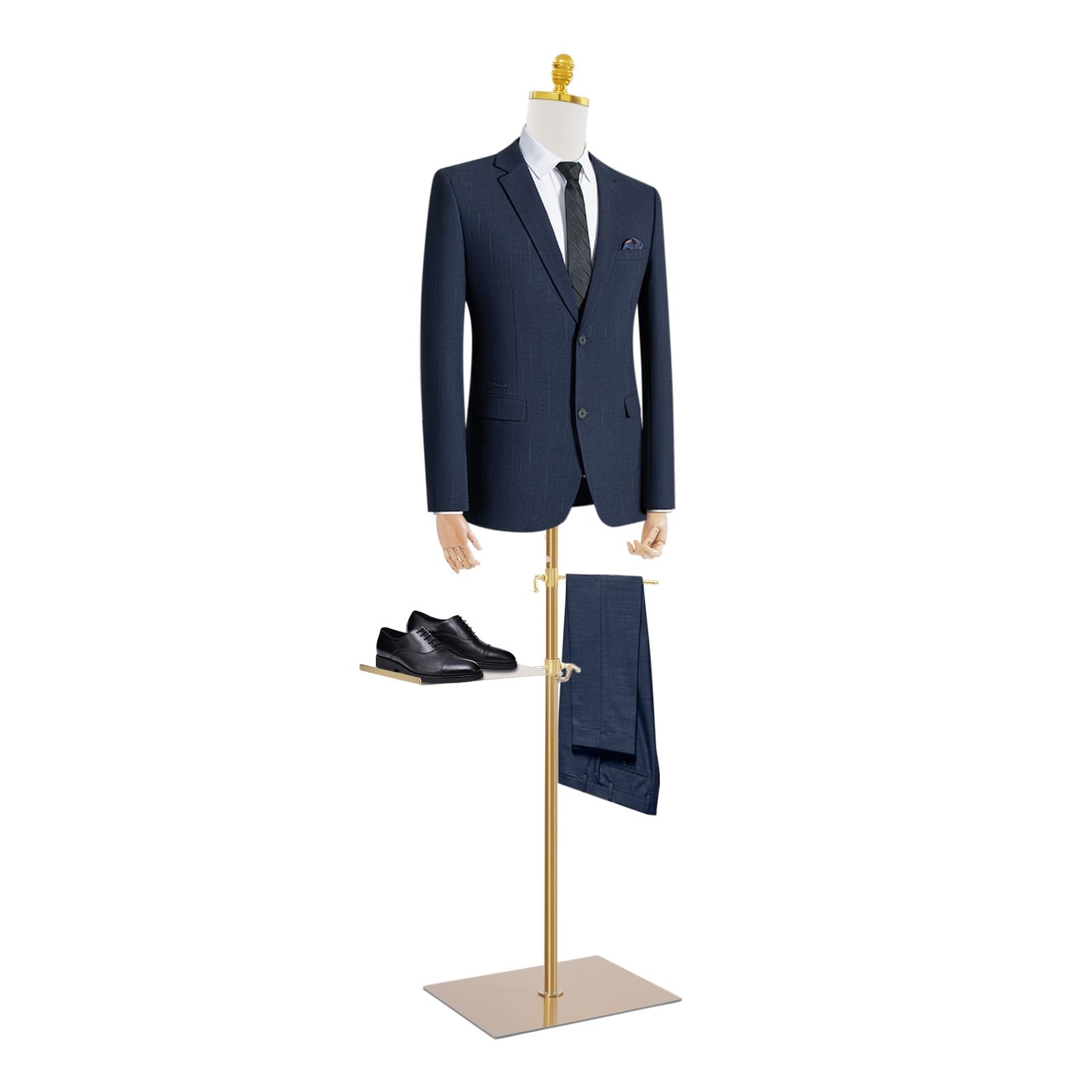 Manekin krawiecki męski manekin wystawowy, manekin wystawowy, manekin na ubrania, manekin, do garniturów, koszulek, kurtek, regulowana wysokość od 70 do 130 cm