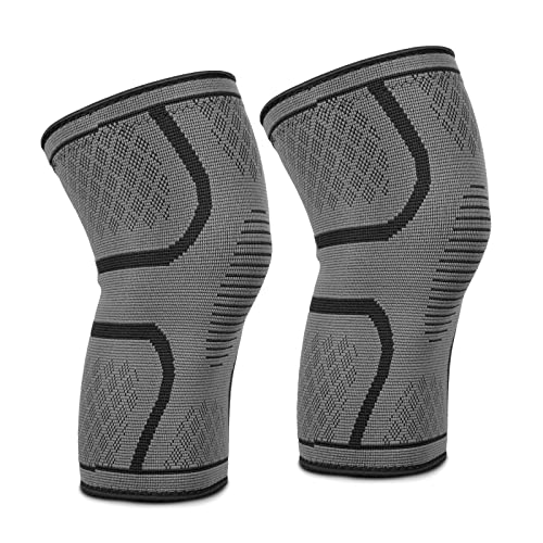 2 Pack Knee Brace, Knee Compression Sleeve Support for Men & Women, Professional Sports Protection, Knee Support for Knee Pain, Meniscus Tear, Knee Pads for ACL, Arthritis, Joint Pain Relief
