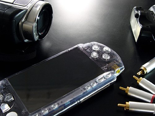 FACE PLATE FOR PSP SLIM *SMOKE BLACK* (XCM PSP CASE MOD)