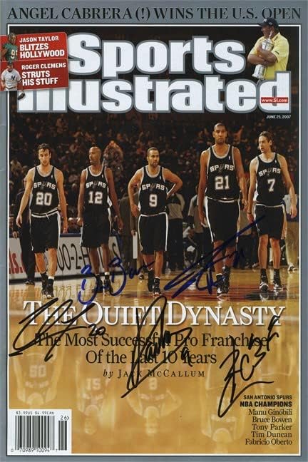 Generic Tim Duncan and Spurs Starting 5 - San Antonio Basketball 6252007 SI Promo Poster - 16 x 20 pulgadas Impresión de papel brillante