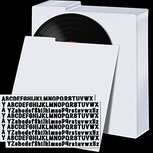 Intercalaires disque vinyle Gueevin de 31,8x34,9 cm avec autocollants A-Z