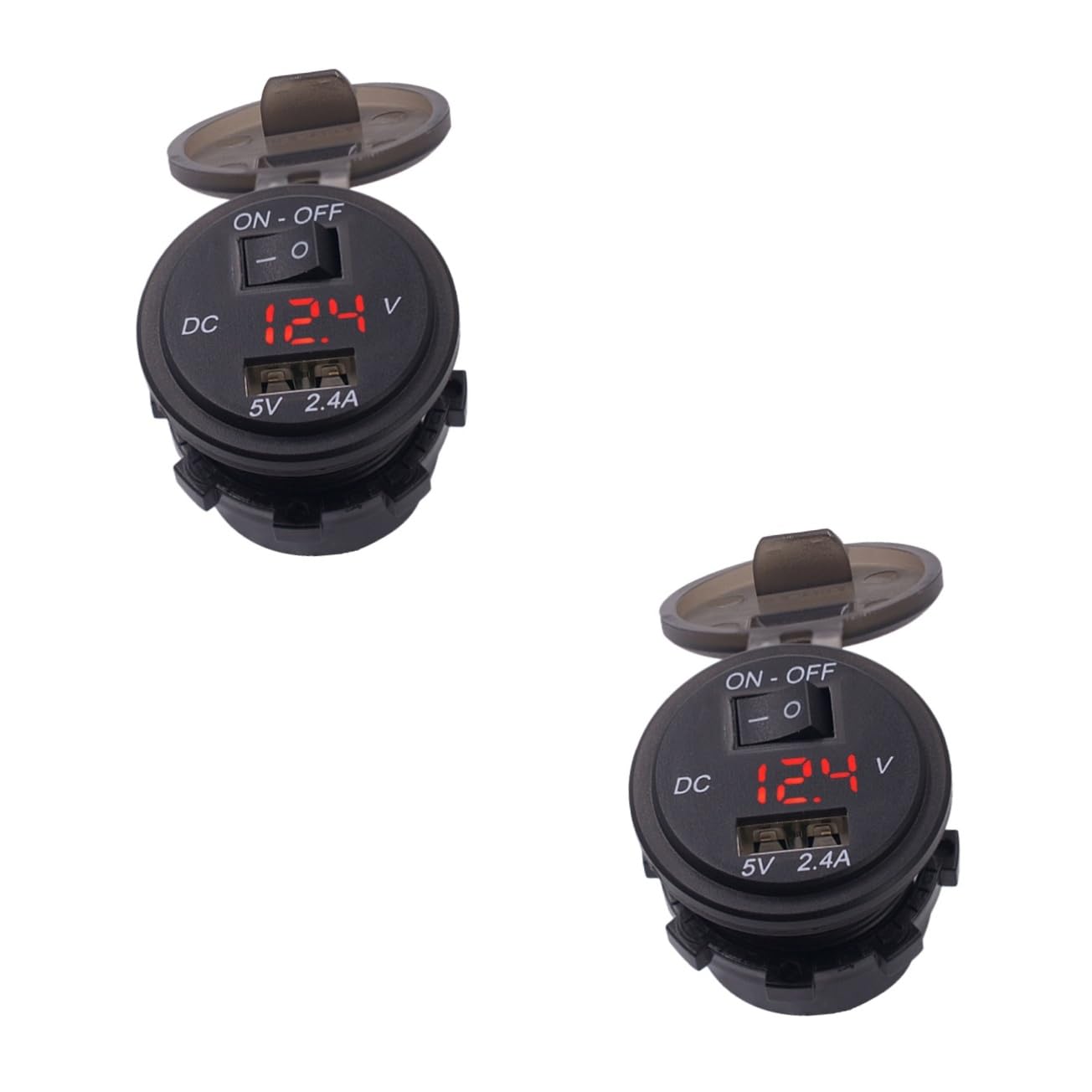 DOITOOL 2 Pz caricabatteria per telefono USB per auto caricabatteria da auto per telefono caricatore per cellulare da auto Caricatore del telefono caricabatterie Display digitale rosso