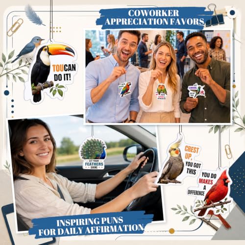 Image of Siifert 24 Pcs Vet Tech Appreciation Gift Bulk Funny Bird Air Freshener Car