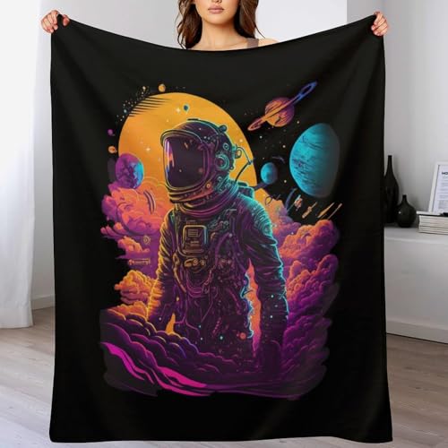 Plaid astronaute doux pour soirée cocooning sur le canapé chaud