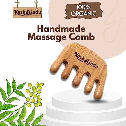 Image of Natural Wood Wide Tooth Hair Massager Comb Scraping Scalp Multi-Functional Handheld No Static Head Massager Tool Meridians Relaxation Physical Therapy Acupoint Treatment (Massage Comb)