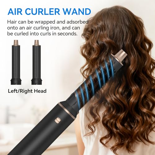Image of Blow Dryer Brush 5 in 1: Ionic Hot Air Styler Hair Dryer Brush Blow Dryer Set for Curling Volumizing Straightening Styling