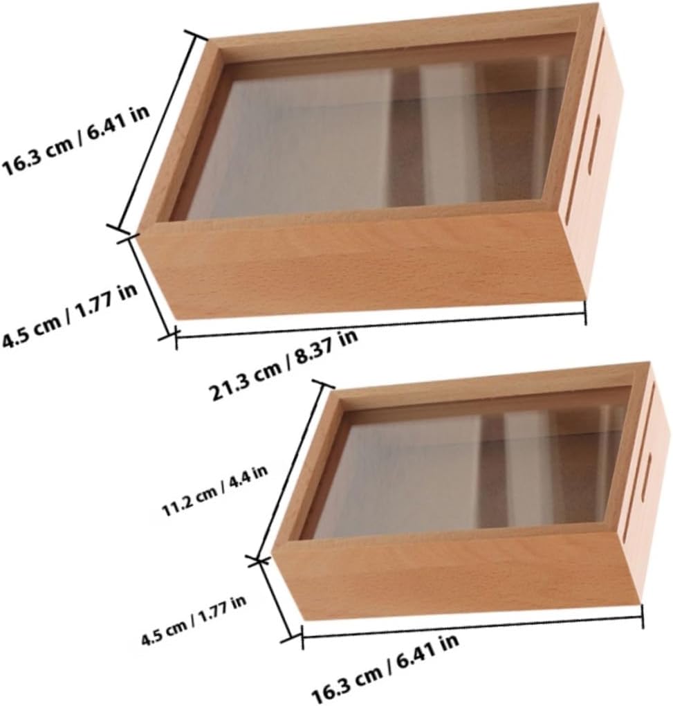 2pcs Wood Piggy Bank Money Saving Box Xmas Window image 2