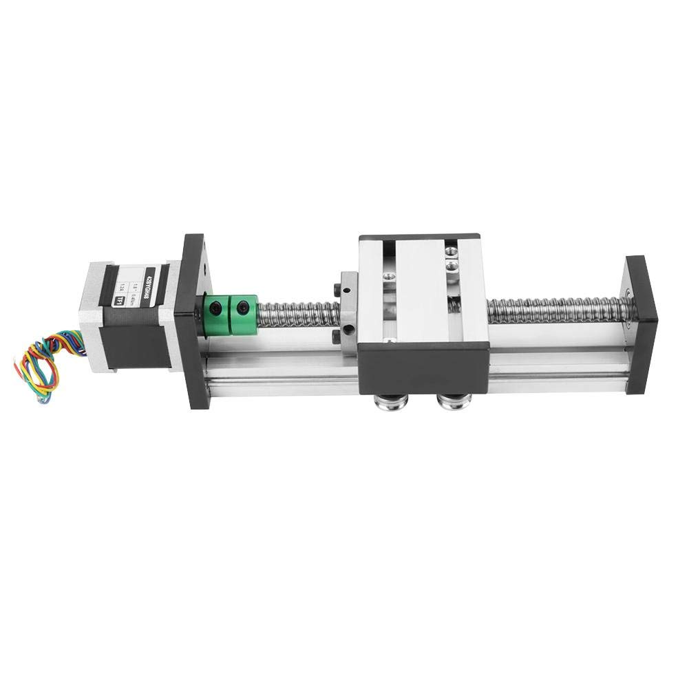Carro de riel lineal de 100 mm, husillo de bolas 1204, accionamiento lineal con motor paso a paso para piezas de router CNC DIY