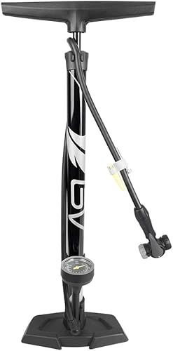 BV Bicycle Pump Durable Steel 24 Inch Full Size Bike Floor Pump with Gauge  Smart Valve Head 160 psi Automatically Reversible Presta and Schrader
