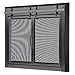 UniFlame - Gregory - Cabinet-Style Fireplace Doors with Smoke Tempered Glass (Color: Black, Size: Large - Fits Opening 36in to 43in W x 25.5in to 32.5in H)