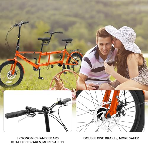 BGGFNZ Folding Tandem Bike