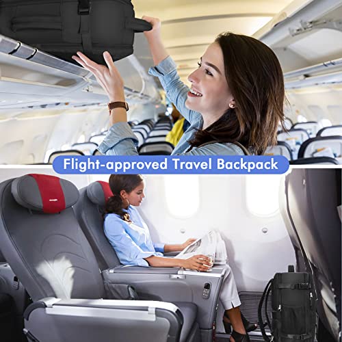 Travel Backpackfor Men Women Flight Approved, Carry-on Backpack Personal Item Backpack Bag Luggage on Airplanes, Black Backpacks for Traveling, Travel Essentials Must Haves2