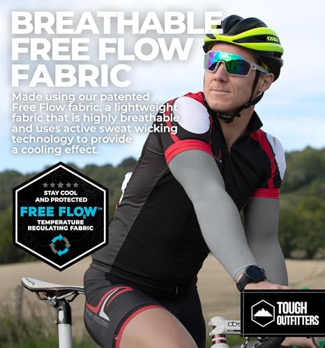 Image of Tough Outdoors UV Arm Sleeves for Men Women - Sun Protection Sleeves - Compression Golf Baseball Cooling Tattoo Arm Sleeve