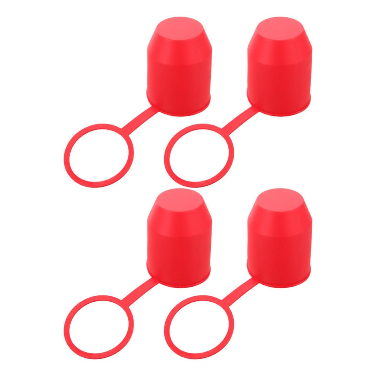 TOPBATHY 20 Piezas Cubierta Protectora para Bola de Remolque de PVC Rojo